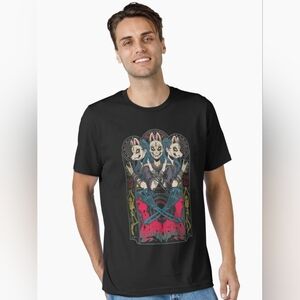 BABYMETAL Short Sleeve T-Shirt: Fox Mask Devil Horns